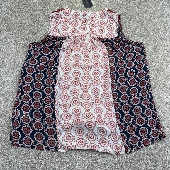 NWT Artesia Womens Top Size M Pink Blue Button Front - Picture 8 of 16